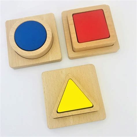 3 Puzzles: Square, Circle, Triangle - Childrens House in 2020 | Solid ...