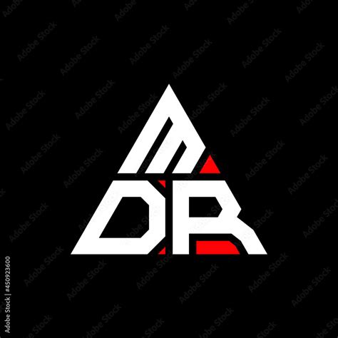 MDR triangle letter logo design with triangle shape. MDR triangle logo ...