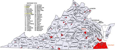 Virginia Map With Cities Towns – Get Latest Map Update