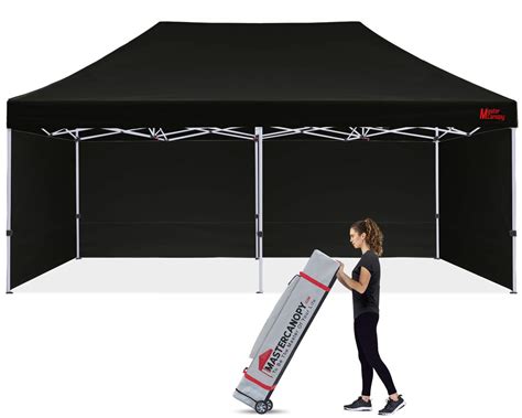 MASTERCANOPY Heavy Duty Pop-up Canopy Tent With Sidewalls (10x20,Black) | arnoticias.tv