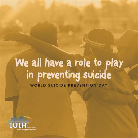 World Suicide Prevention Day, Saturday 10 September 2023