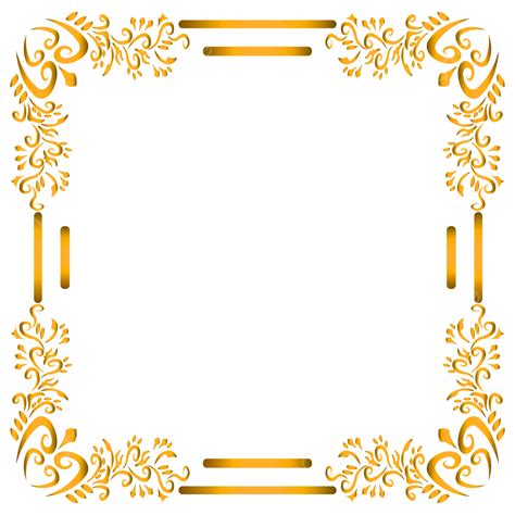 Vector De Filigrana De Borde De Marco Dorado Para Adorno De Decoración PNG , Filigrana, Vector ...