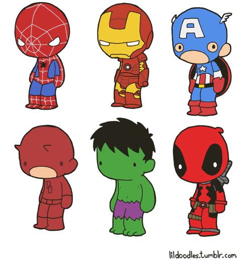 Download Chibi_ Marvel_ Superheroes_ Collection | Wallpapers.com