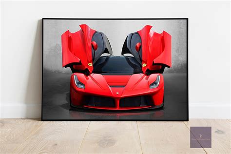 Red Ferrari Gullwing Doors Supercar Motivational Canvas Print - Etsy