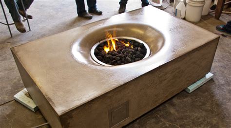 Fabric Formed Concrete Fire Table | Concrete Exchange