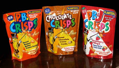 Planters P.B. Crisps, Chocolate Crisps, PB&J Crisps - 1992… | Flickr