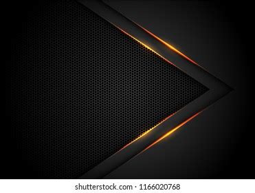 Abstract Yellow Light Arrow On Black Stock Vector (Royalty Free ...