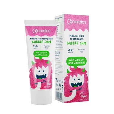 Kids Natural Toothpaste Bubble Gum 50ml - NATURELOVA