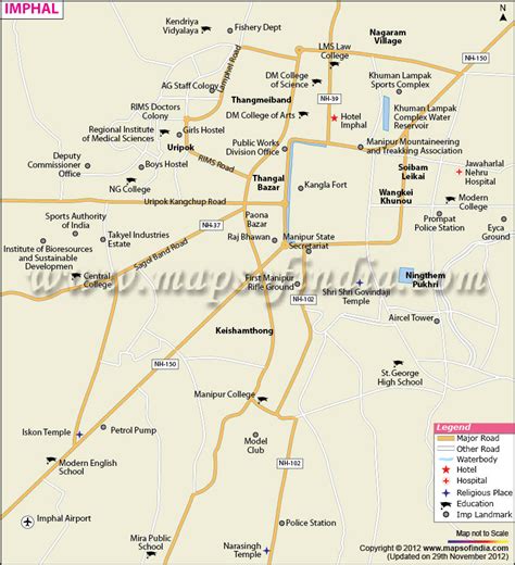 Imphal City Map, City Map of Imphal