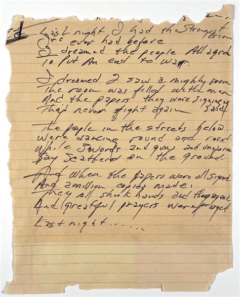 Lot Detail - Johnny Cash Handwritten Lyrics for “Last Night I Had the ...