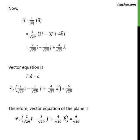 Normal Vector Equation