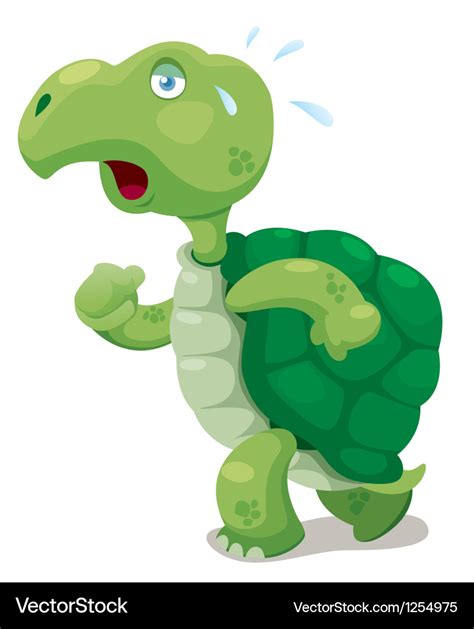 Turtle walk Royalty Free Vector Image - VectorStock