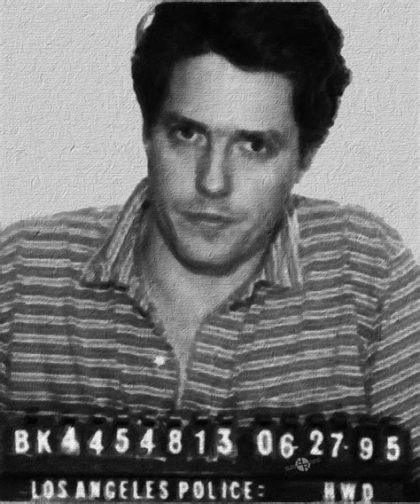 Hugh Grant Mug Shot 1995 Black And White Mugshot Painting by Tony ...