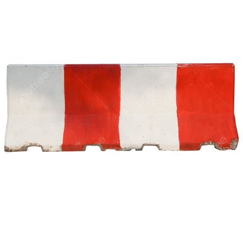 The Red And White Concrete Barriers Esite, Prevent, Hard, Solid PNG Transparent Image and ...
