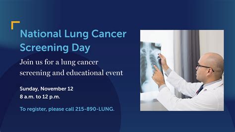 Nov 12 | National Lung Cancer Screening Day at Jefferson Torresdale Hospital | Philadelphia, PA ...