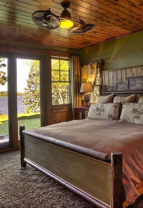 01 modern lake house bedroom ideas in 2020 | Rustic master bedroom, Home bedroom, Home