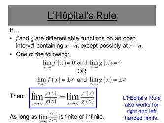 L Hospital's Rule | Class Twelve Maths