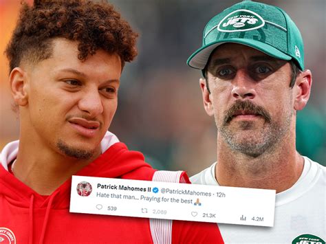 Patrick Mahomes Clarifies 'Hate That Man' Comment After Aaron Rodgers ...