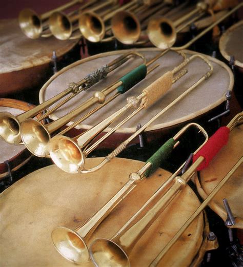 A collection of natural trumpets and timpani (pauken) from the 18th Century. Early Music, Iowa ...