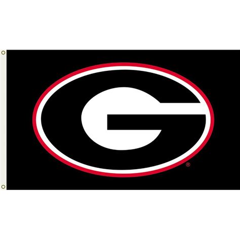 Georgia Bulldogs Black Team Logo Flag | Georgia bulldogs, ? logo, Georgia dawgs