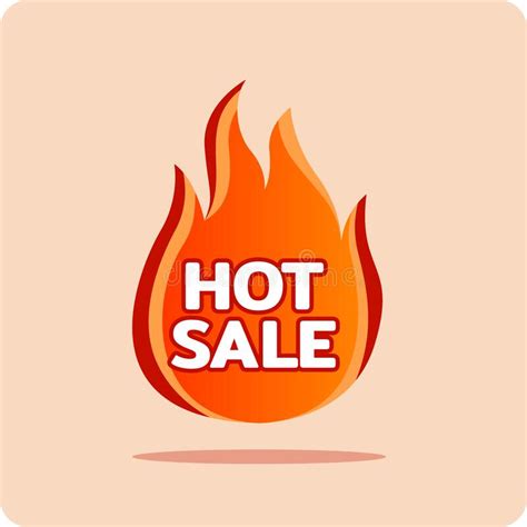Hot Sale Price Labels Template Designs with Flame. Stock Vector ...