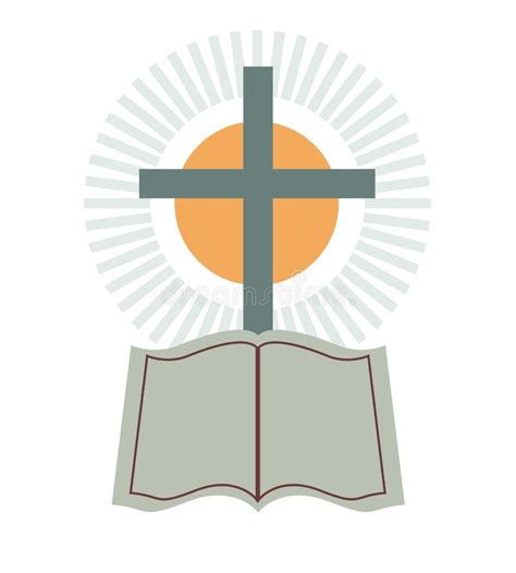 Vector Cross & Bible Religious Stock Vector - Illustration of symbol ...