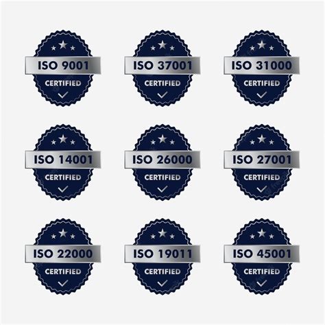 Premium Vector | Set of ISO Certification stamp and labels quality ...