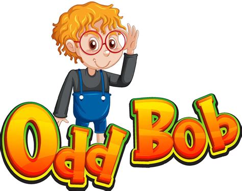 Odd Bob logo text design with nerdy boy 3531881 Vector Art at Vecteezy