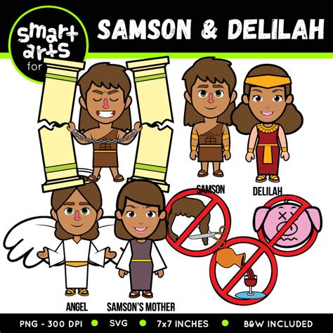 Samson and Delilah Clip Art - Educational Clip Arts and Bible Stories