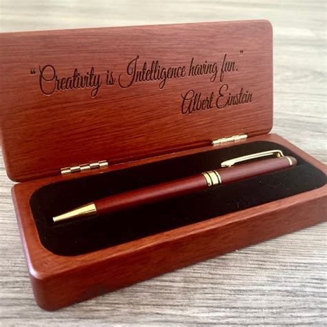 Personalized Pen Case Rosewood Pen Box Natural Wood Custom Pen - Etsy