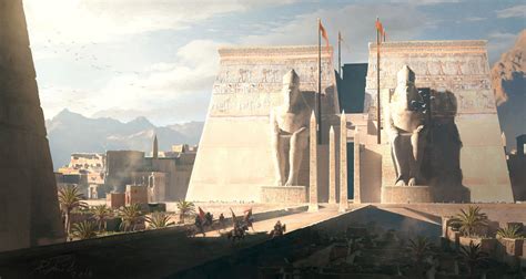 ArtStation - Ptah Temple of Memphis, Raphael Lacoste | Landscapes and Structures | Egypt concept ...