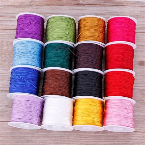 New 45M/Roll Nylon Cord Thread Chinese Knot Macrame Cord Bracelet Braided String DIY Beading ...