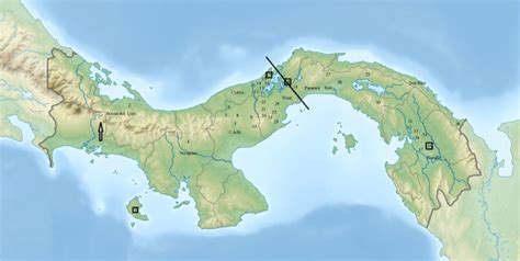 Map of the Panama isthmus and distribution of the sampling sites of ...