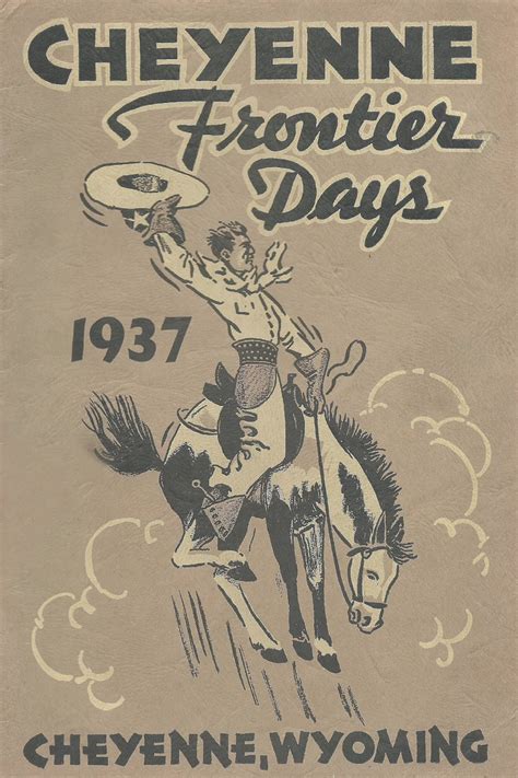 1937 Cheyenne Frontier Days Poster Vintage Print 12x18 | Etsy in 2021 | Cheyenne frontier days ...