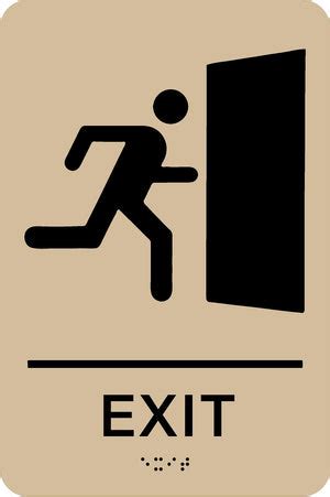 ADA Exit Sign 6"x9" – Municipal Supply & Sign Co.