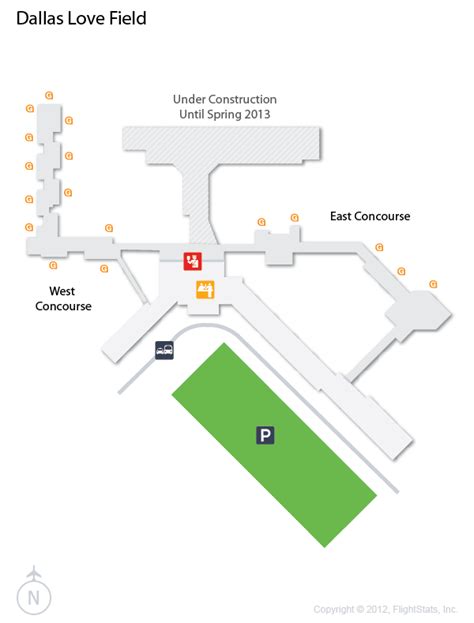 Love Field Airport Map