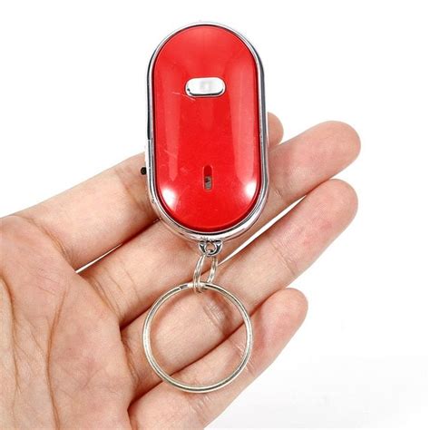 1Pc LED Anti-Lost Key Finder Find Locator Keychain Key Chain Whistle ...