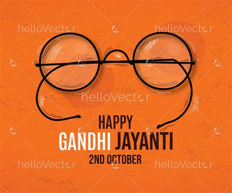 Gandhi Glasses Illustration, Happy Gandhi Jayanti Background - Download Graphics & Vectors