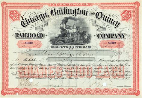 File:Chicago, Burlington & Quincy Railroad Stock Certificate 1887.jpg - Wikimedia Commons