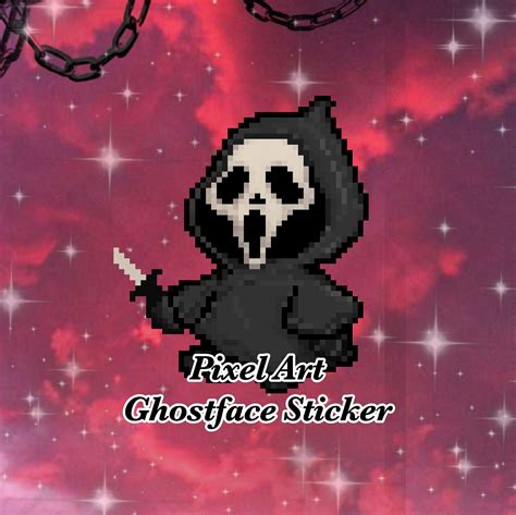 Pixel Art Ghostface Sticker - Etsy Australia