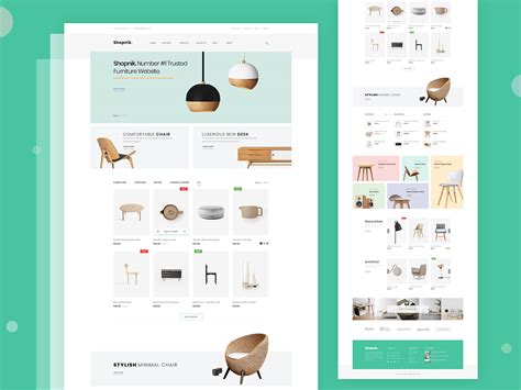 Furniture e-Commerce Website Landing Page Exploration | Behance