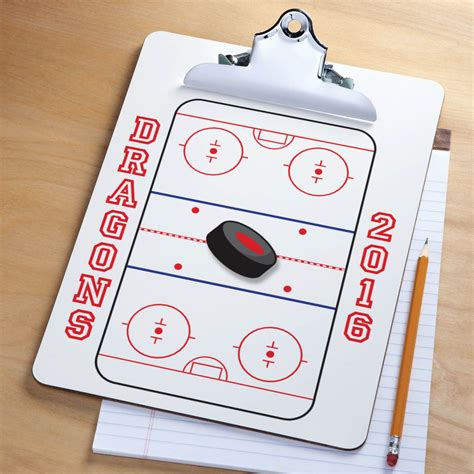 Our personalized clipboard makes a great gift for the ice hockey coach or fan on your list ...