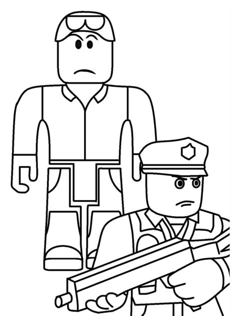 Dibujos de Policía Roblox para Colorear para Colorear, Pintar e ...