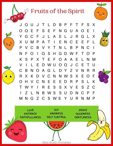 Free Fruit of the Spirit Printables