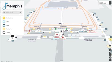 Memphis Memphis International (MEM) Airport Terminal Map, 43% OFF