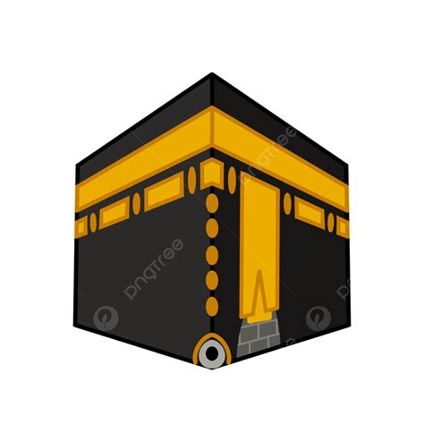 Kaaba Com Ilustração De Porta E Hajar Aswad PNG , Kaaba, Espancar, Eid ...