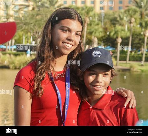 Orlando, Florida, USA. 19th Dec, 2021. Samantha Woods (L) and Charlie ...