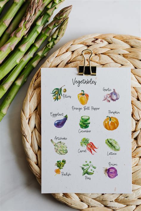 Vegetable Wall Art Vegetable Printable Educational Poster - Etsy