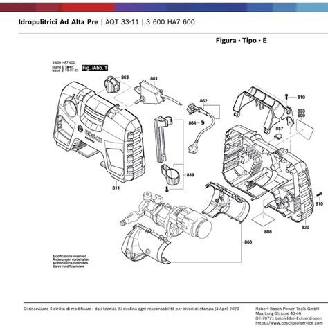 Bosch Spare Parts for High Pressure Washer AQT 33-11