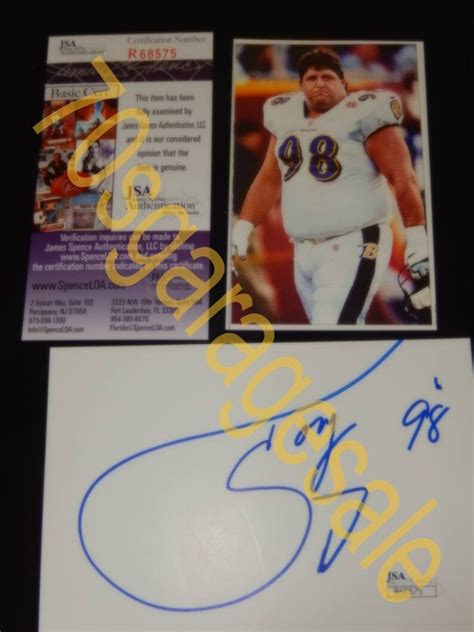 NFL Tony Siragusa Autograph JSA - Etsy